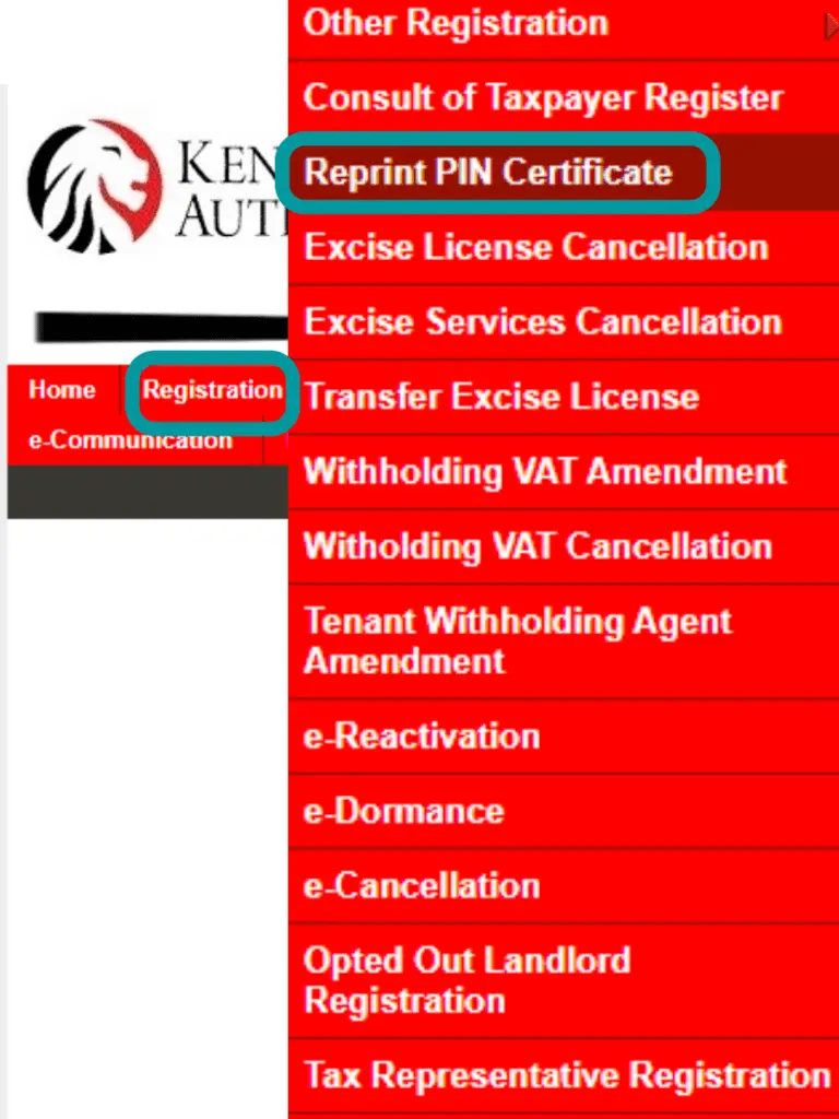 How To Reprint KRA PIN Certificate