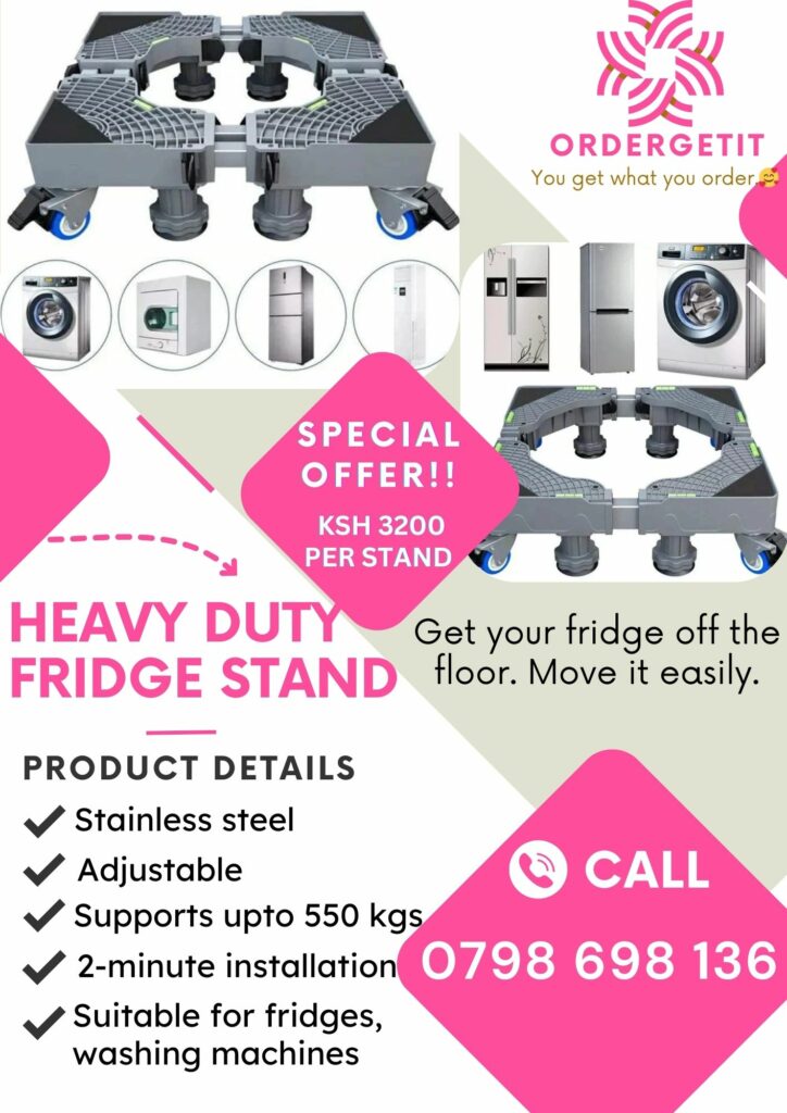 Order a fridge or washing machine stand Ksh. 3200 only 0798698136
